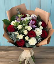 Букет цветов из:  Розы и Альстромерии #REPLACE_PRED# Ермолино Новгородская область