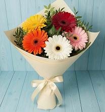 Букет цветов из:  Герберы #REPLACE_PRED# Ермолино Новгородская область