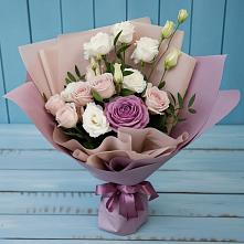 Букет цветов из:  Розы и Лизиантусы #REPLACE_PRED# Ермолино Новгородская область